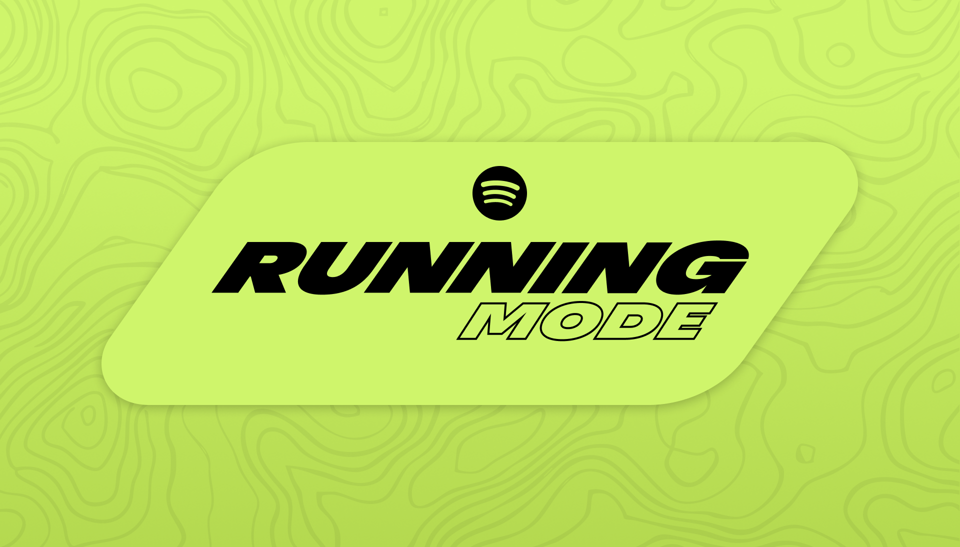 A green promotional image for Spotify’s Running Mode