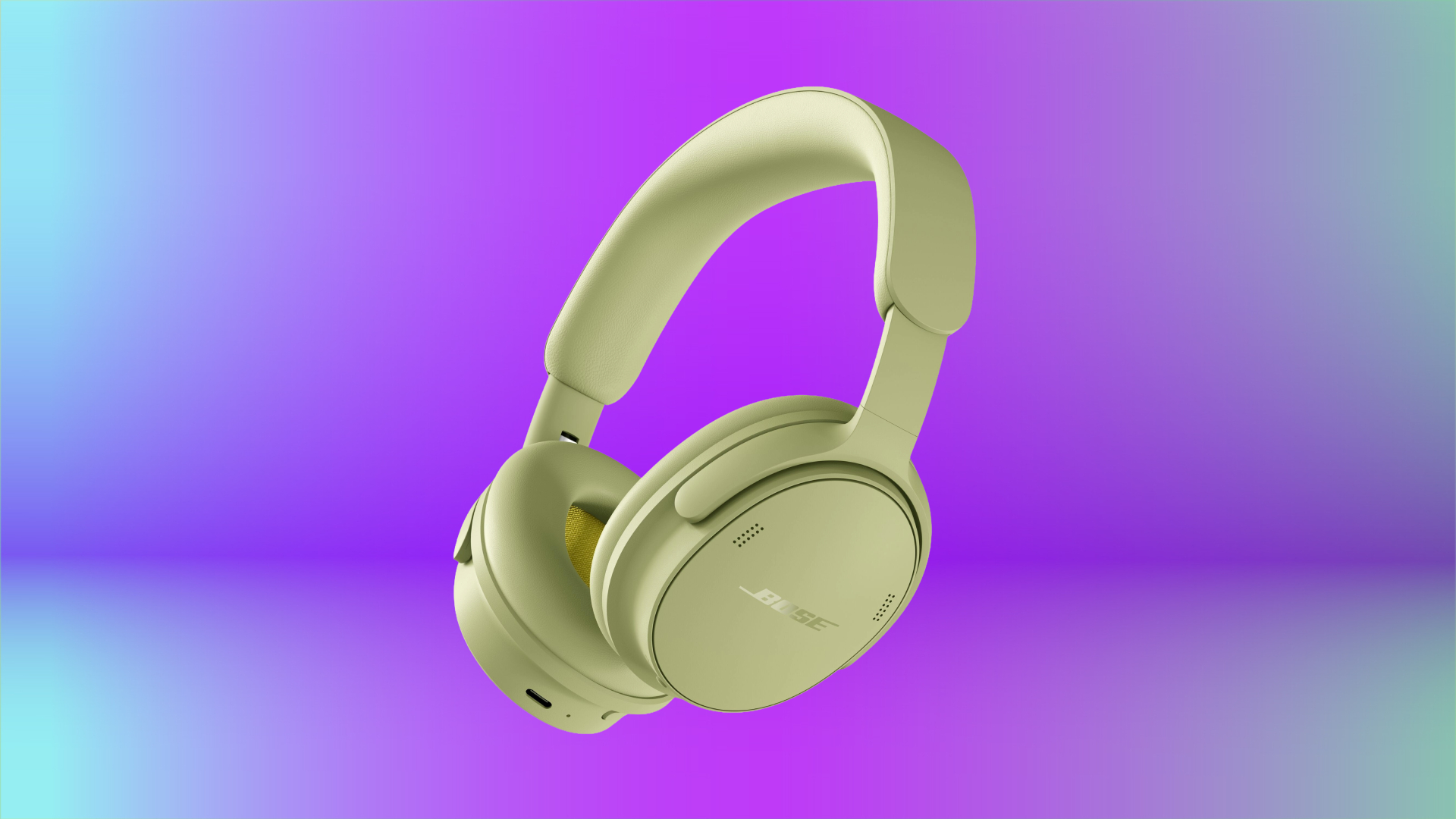 Side view of the QuietComfort Headphones (2nd gen) in their new eucalyptus green color