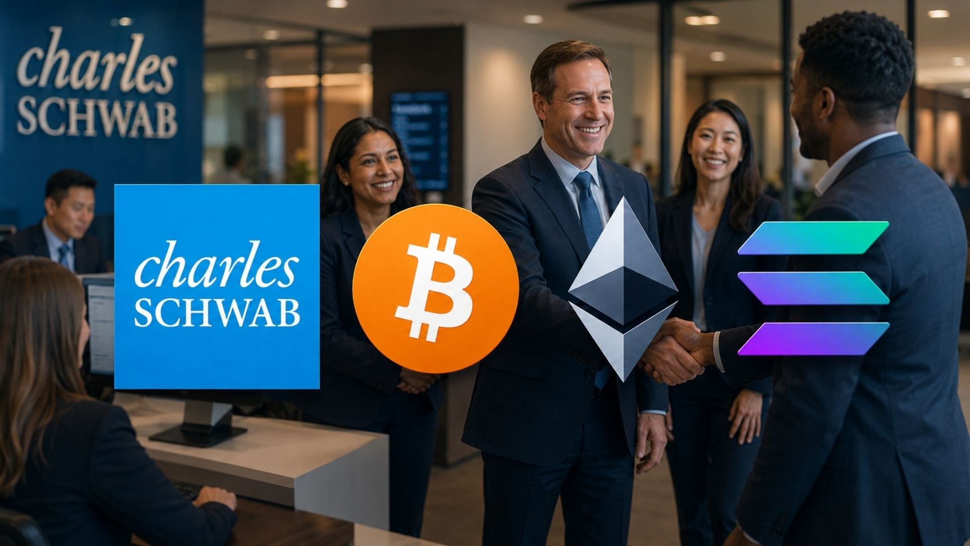 Charles Schwab Ajoute Solana, Avalanche et Chainlink à Schwab Crypto