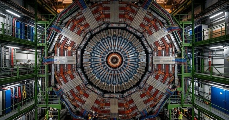 The layered endcap of a particle detector