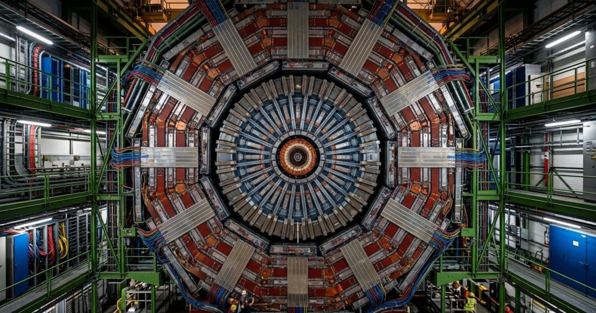The layered endcap of a particle detector
