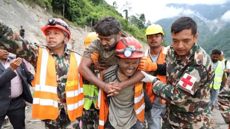 How two men survived nine days in a Nepal flood tunnel