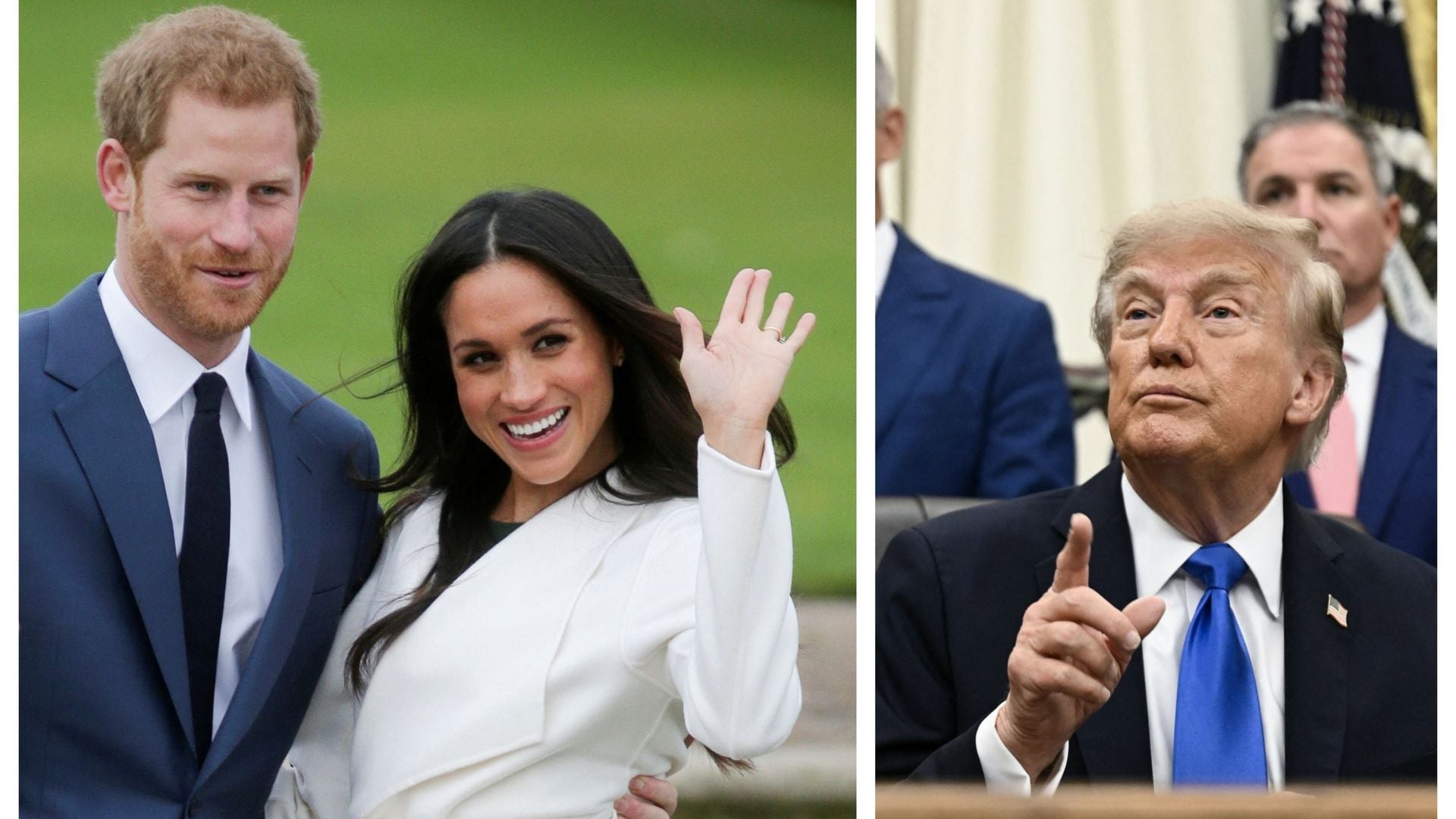 "Si j’étais la famille royale, je ne les aurais pas repris" : Trump se dit "heureux" qu’Harry et Meghan aient quitté les