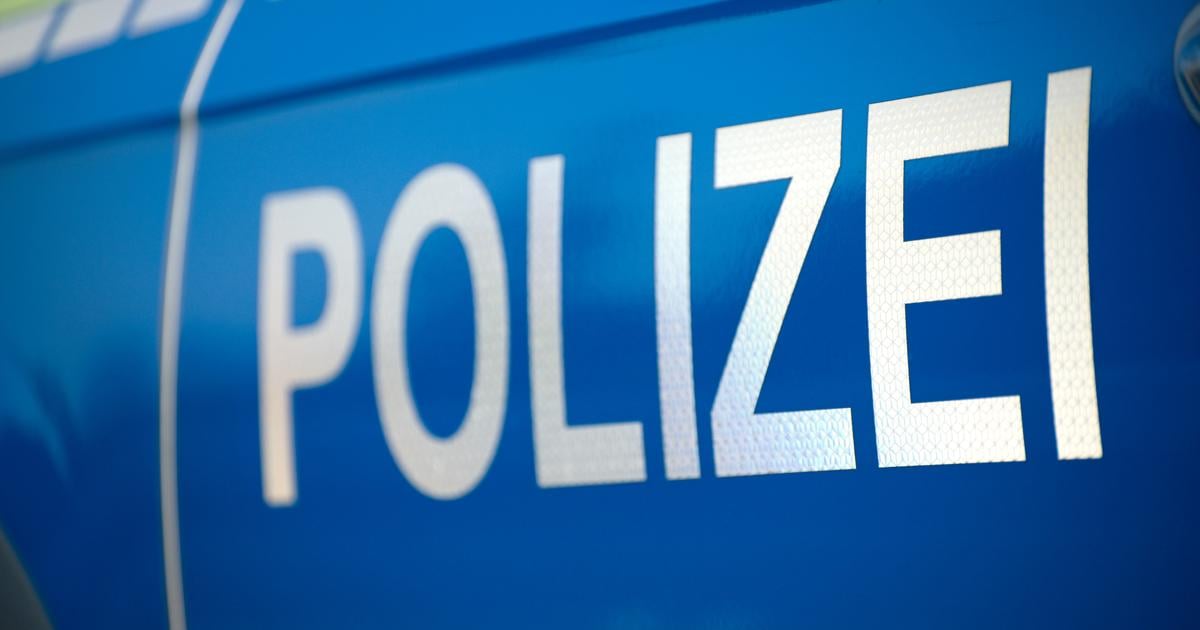 Portière d’un véhicule de police allemand (Image d’illustration)