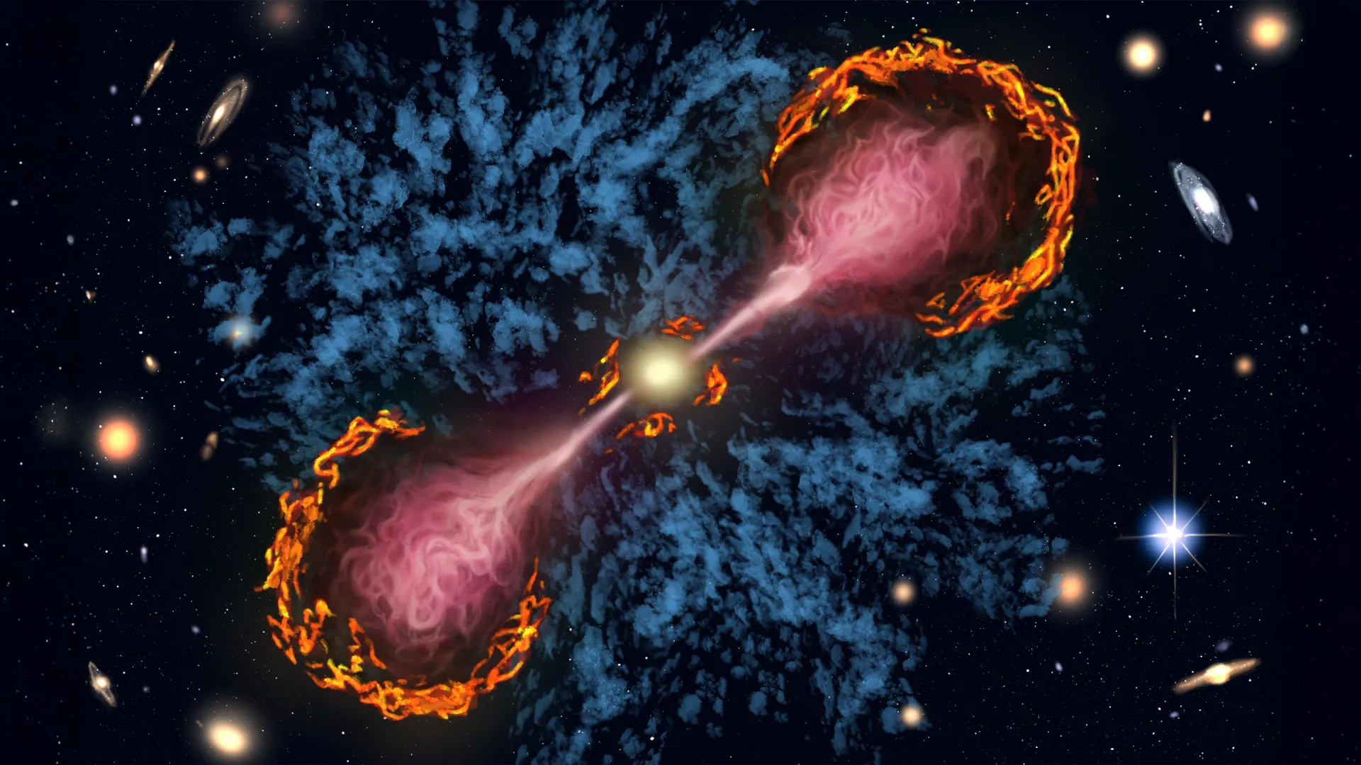 Trous noirs : leurs jets de plasma pourraient freiner la naissance d'étoiles