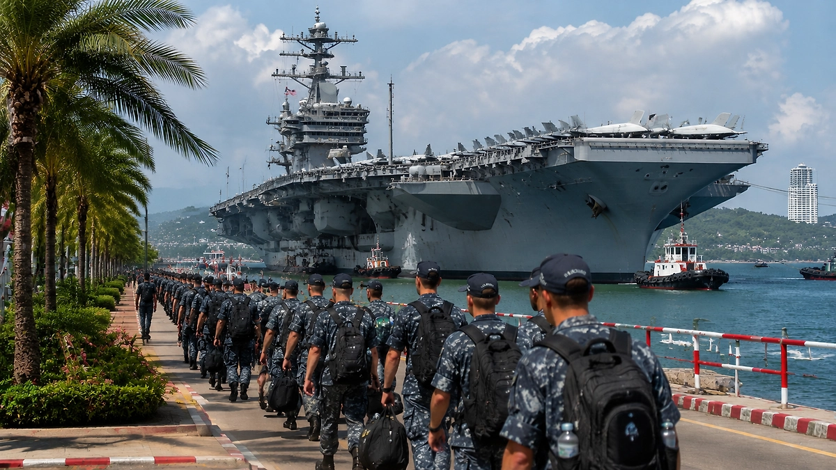 USS Abraham Lincoln Escale en Thaïlande Après sa Mission Contre l'Iran