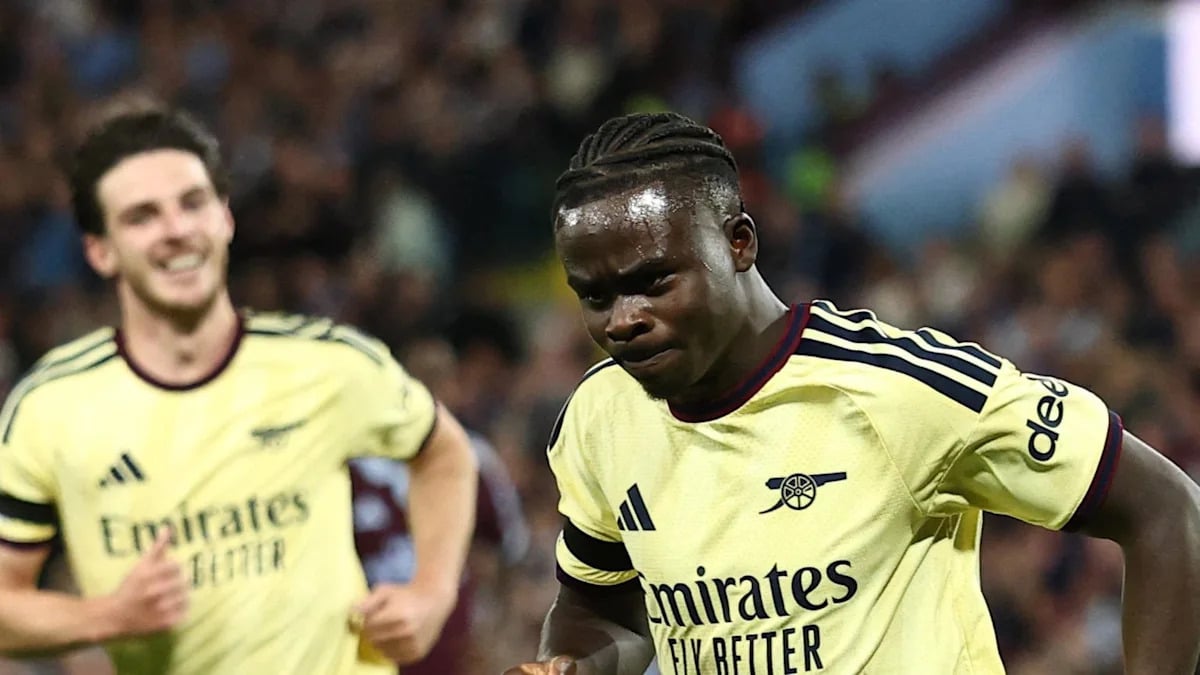 Arsenal Bat Aston Villa Grâce à Un But de Bukayo Saka