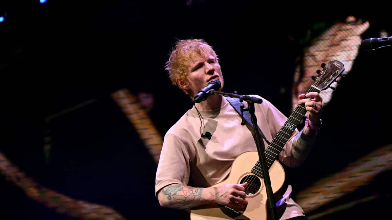Ed Sheeran performed in his first show on Sunday since his tour plunged into turmoil, ignited by his opening act's