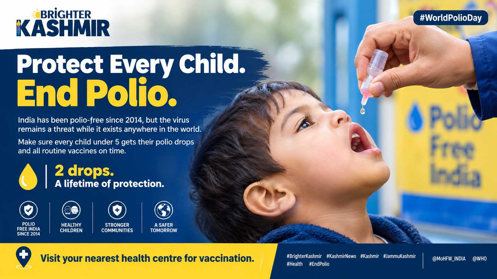 Inde : Jagat Prakash Nadda prône la vigilance contre la polio