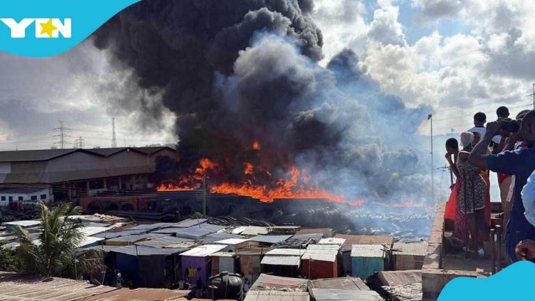 Incendie à Avenor : un feu ravage des kiosques à Accra