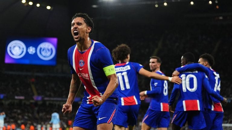 Le Paris Saint-Germain s'impose 4-2 face à Manchester City à l'Etihad Stadium