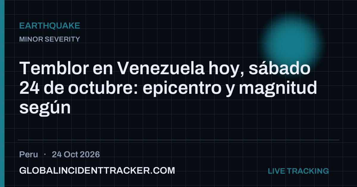 Activité sismique au Venezuela recensée par la Funvisis en octobre 2026