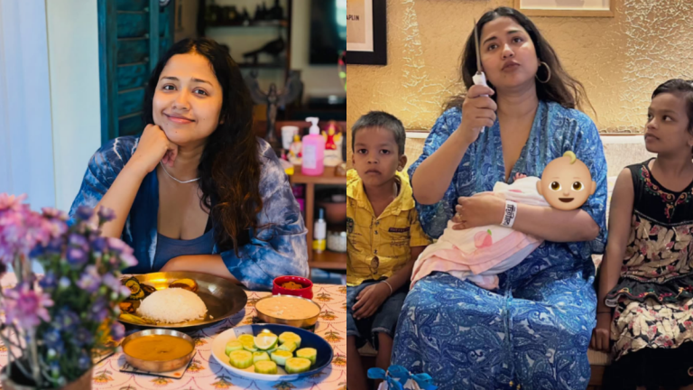 Sohini Sarkar fête son anniversaire avec son nouveau-né Birpurush